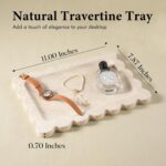 Koville Scalloped Marble Tray, 11"x8" Natural Marble Vanity Tray for Countertop ... - Image 3