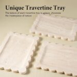 Koville Scalloped Marble Tray, 11"x8" Natural Marble Vanity Tray for Countertop ... - Image 6