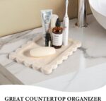 Koville Scalloped Marble Tray, 11"x8" Natural Marble Vanity Tray for Countertop ... - Image 7