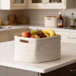 5 Pack White Woven Storage Baskets for Shelves, Decorative Basket Organizer Stor... - Image 6