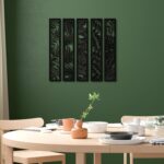Blulu 5 Pieces Wooden Wall Art Hollow Wall Decor Wood Panels for Home Decoration... - Image 5