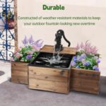 OIPRTGFJ Outdoor Water Fountain,Floor Wooden Rectangular Pump Old-Fashioned Foun... - Image 6