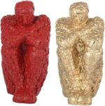 Handcrafted Set of 2 Resin Thinking Men Showpiece for Home Décor Lovable Designe... - Image 3