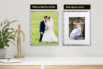 YiPinYin 8x10'' Bamboo Detail Designs Silver Metal Picture Frame with Mat for 5x... - Image 5