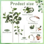 6Pcs Artificial Eucalyptus Stem Plants, Realistic Fake Greenery Branches Plants ... - Image 3