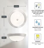 DESIGNERS FOUNTAIN Reedley 2-Lights Flush Mount Ceiling Light, 13 Inch Lighting ... - Image 5