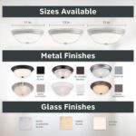 DESIGNERS FOUNTAIN Reedley 2-Lights Flush Mount Ceiling Light, 13 Inch Lighting ... - Image 6