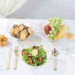 bUCLA 12 Pack Gold Glitter Plastic Serving Bowls - 20 OZ Disposable Snack, Fruit... - Image 8