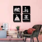 Meetdeceny Black And White Wall Art/Pink Book Pictures Room Decor for Teen Girls... - Image 3