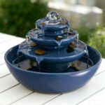 Ceramic Tabletop Fountain with Ball for Indoor Table Desk Office Patio (Blue 2 A... - Image 4