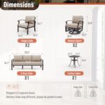 Kurapika Aluminum Patio Furniture Set 7-Seat Modern Metal Outdoor Conversation S... - Image 3