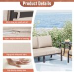 Kurapika Aluminum Patio Furniture Set 7-Seat Modern Metal Outdoor Conversation S... - Image 4