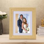 Vintage Wood 8x10'' Picture Frame with Acid Free Mat for 5x7'',Premium Black Vel... - Image 3