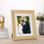 Vintage Wood 8x10'' Picture Frame with Acid Free Mat for 5x7'',Premium Black Vel... - Image 4