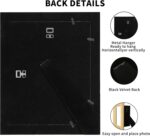 Vintage Wood 8x10'' Picture Frame with Acid Free Mat for 5x7'',Premium Black Vel... - Image 8