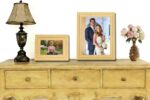 Vintage Wood 8x10'' Picture Frame with Acid Free Mat for 5x7'',Premium Black Vel... - Image 9