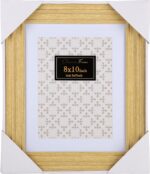 Vintage Wood 8x10'' Picture Frame with Acid Free Mat for 5x7'',Premium Black Vel... - Image 10
