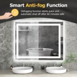 Hivone 40X32 LED Bathroom Mirror with Lights, Anti-Fog, Dimmable, Backlit + Fron... - Image 4