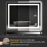 Hivone 40X32 LED Bathroom Mirror with Lights, Anti-Fog, Dimmable, Backlit + Fron... - Image 6