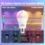 FTL Color Changing Light Bulb with Remote Control, A19 E26 Dimmable RGB LED Colo... - Image 5