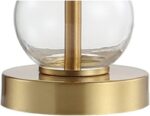JONATHAN Y 21" Clear/Brass Gold Glass Table Lamp for Bedroom and Living Room, Wh... - Image 6