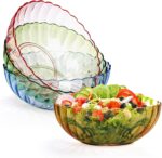 Fasmov 4 Pack Plastic Serving Bowls, Plastic Salad Mixing Bowls, 74oz Break Resi... - Image 4