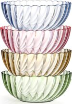 Fasmov 4 Pack Plastic Serving Bowls, Plastic Salad Mixing Bowls, 74oz Break Resi... - Image 5