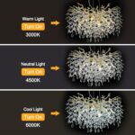 Modern Crystal Tree Branches Chandelier, 18in Gold 6 Lights Large Ceiling Hangin... - Image 6