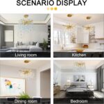 Modern Crystal Tree Branches Chandelier, 18in Gold 6 Lights Large Ceiling Hangin... - Image 8