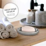 Creative Scents Crackled Glass Silver Bathroom Accessories Set - 6 Piece Bathroo... - Image 6
