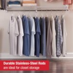 Rubbermaid Configurations Custom Closet Kit 4-8 Ft. Adjustable Metal Wire Shelvi... - Image 6