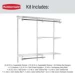 Rubbermaid Configurations Custom Closet Kit 4-8 Ft. Adjustable Metal Wire Shelvi... - Image 7