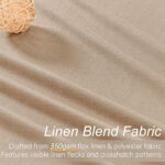 Topfinel 105 Inches Long Custom Black Out Faux Thick Linen Drapery Panels, Pinch... - Image 6