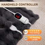 Anysay Heated Blanket Throw with 1/2/4/6/8 Hours Auto-Off 10 Heat Level, 50'' * ... - Image 5