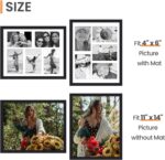 upsimples 11x14 Collage Picture Frame, Display Pictures 5 4x6 with Mat or 11x14 ... - Image 4