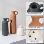 Ceramic Vase Set, 3Pcs Flower Vases for Modern Boho Farmhouse Decor, Decorative ... - Image 3