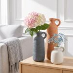 Ceramic Vase Set, 3Pcs Flower Vases for Modern Boho Farmhouse Decor, Decorative ... - Image 6