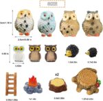 Miniature Garden Accessories, 39 Pcs, Mini Garden Animals Owls with Moss, Miniat... - Image 3