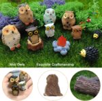 Miniature Garden Accessories, 39 Pcs, Mini Garden Animals Owls with Moss, Miniat... - Image 5