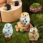 Miniature Garden Accessories, 39 Pcs, Mini Garden Animals Owls with Moss, Miniat... - Image 9