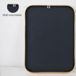 Gold Aluminum Metal Framed Mirror with Rounded Corners, Rust Resistant, Wall Mou... - Image 7