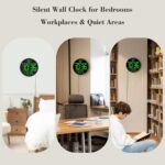 WallarGe Large Digital Wall Clock with LED Display, Electric Wall Clock with Tem... - Image 7