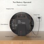 WallarGe Large Digital Wall Clock with LED Display, Electric Wall Clock with Tem... - Image 8