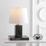 Safavieh Lighting Collection Judson Black Marble Finish 21-inch Bedroom Living R... - Image 3