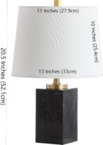 Safavieh Lighting Collection Judson Black Marble Finish 21-inch Bedroom Living R... - Image 4
