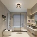 Rpzloila Crystal Ceiling Light Fixture, Modern Semi Flush Mount Ceiling Light,Cr... - Image 7