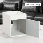 Tissue Box Cover, PU Leather Square Tissue Box Holder with Storage Tray for Bath... - Image 5