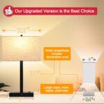 Lynnoland 21" Set of 2 Table lamp with USB A+C & AC Outlets, Touch Control 3-Way... - Image 6