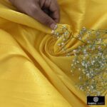 Fabric Mart Direct Bright Yellow 100% Pure Silk Fabric By The Yard, 41 inches or... - Image 3