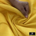 Fabric Mart Direct Bright Yellow 100% Pure Silk Fabric By The Yard, 41 inches or... - Image 4